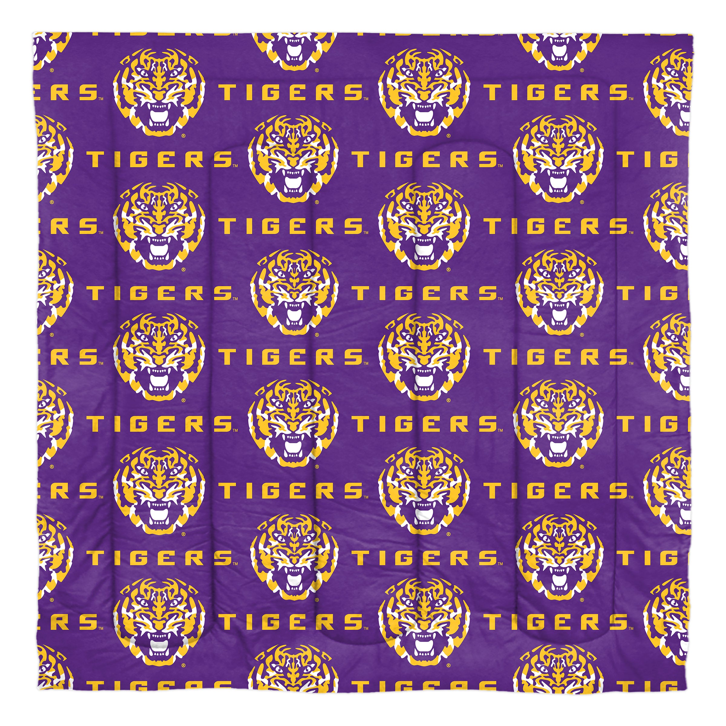 NCAA Rotary LSU Tigers 7 PC Queen Bed In Bag Set