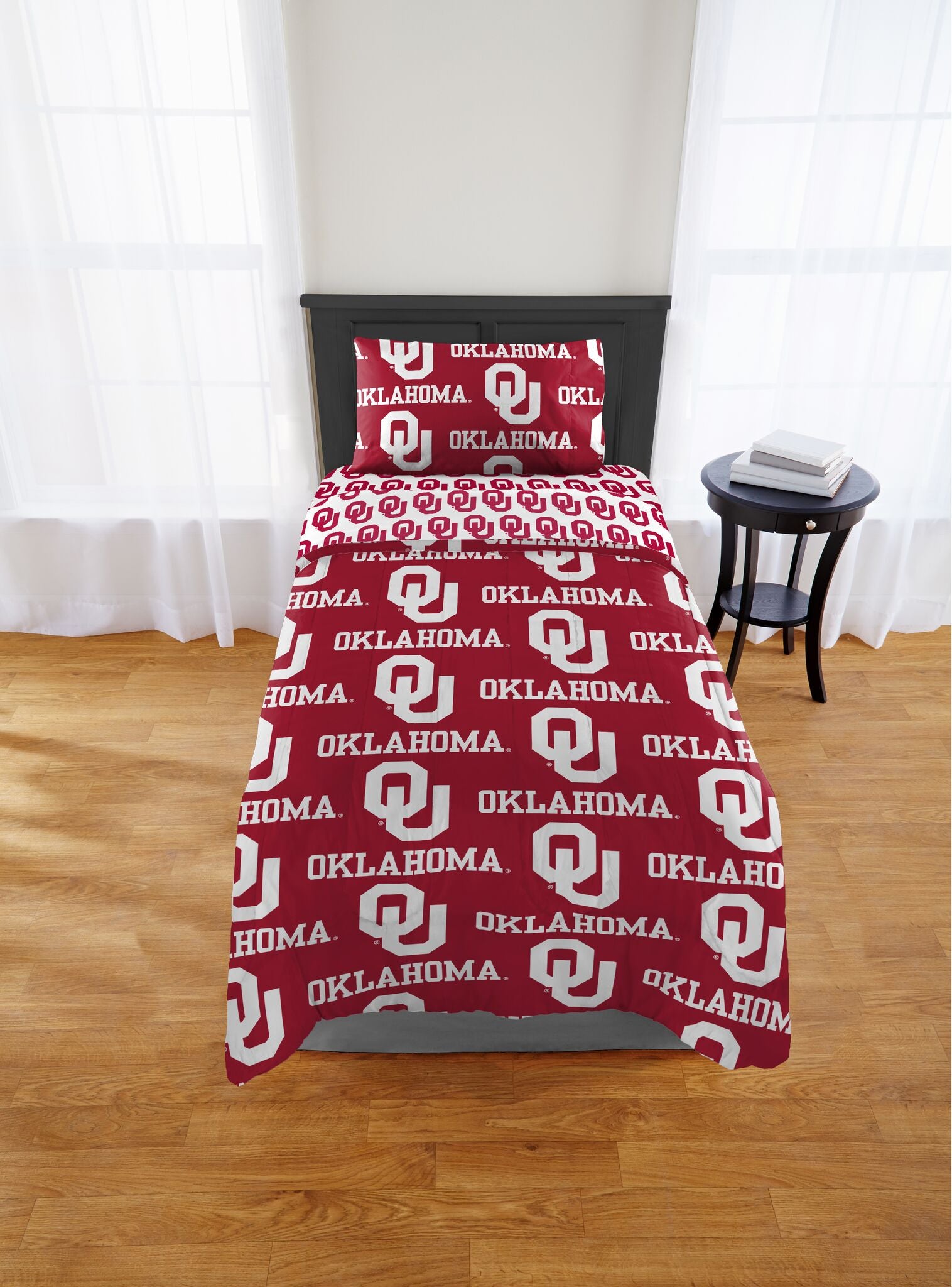 NCAA Louisville Cardinals Twin Bed In A Bag Set – Comforter, Sheets, Pillowcase, Team Print, Blue - View #3
