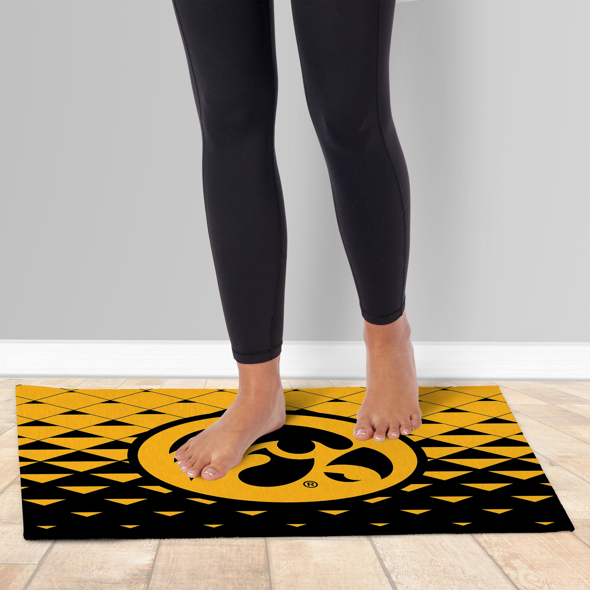 Iowa Hawkeyes NCAA Dropzone Washable Rug 20X32 Inches