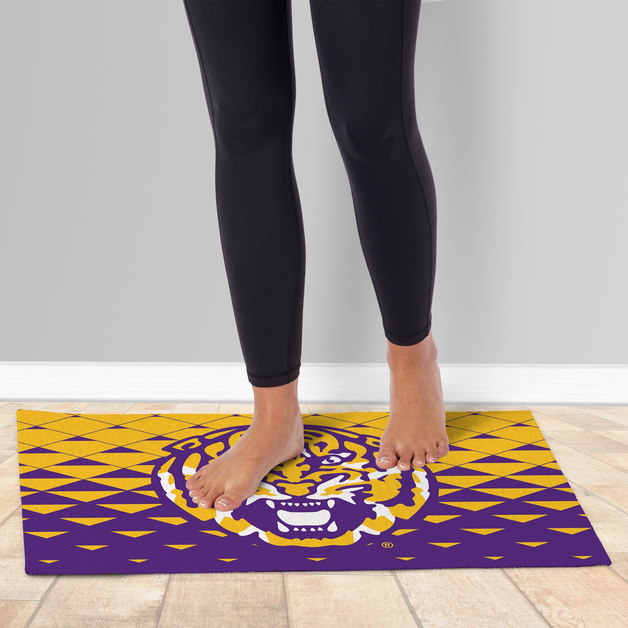 LSU Tigers NCAA Dropzone Washable Rug 20X32 Inches