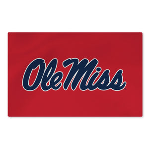 Ole Miss Rebels NCAA Logo Washable Rug 20x32 inches