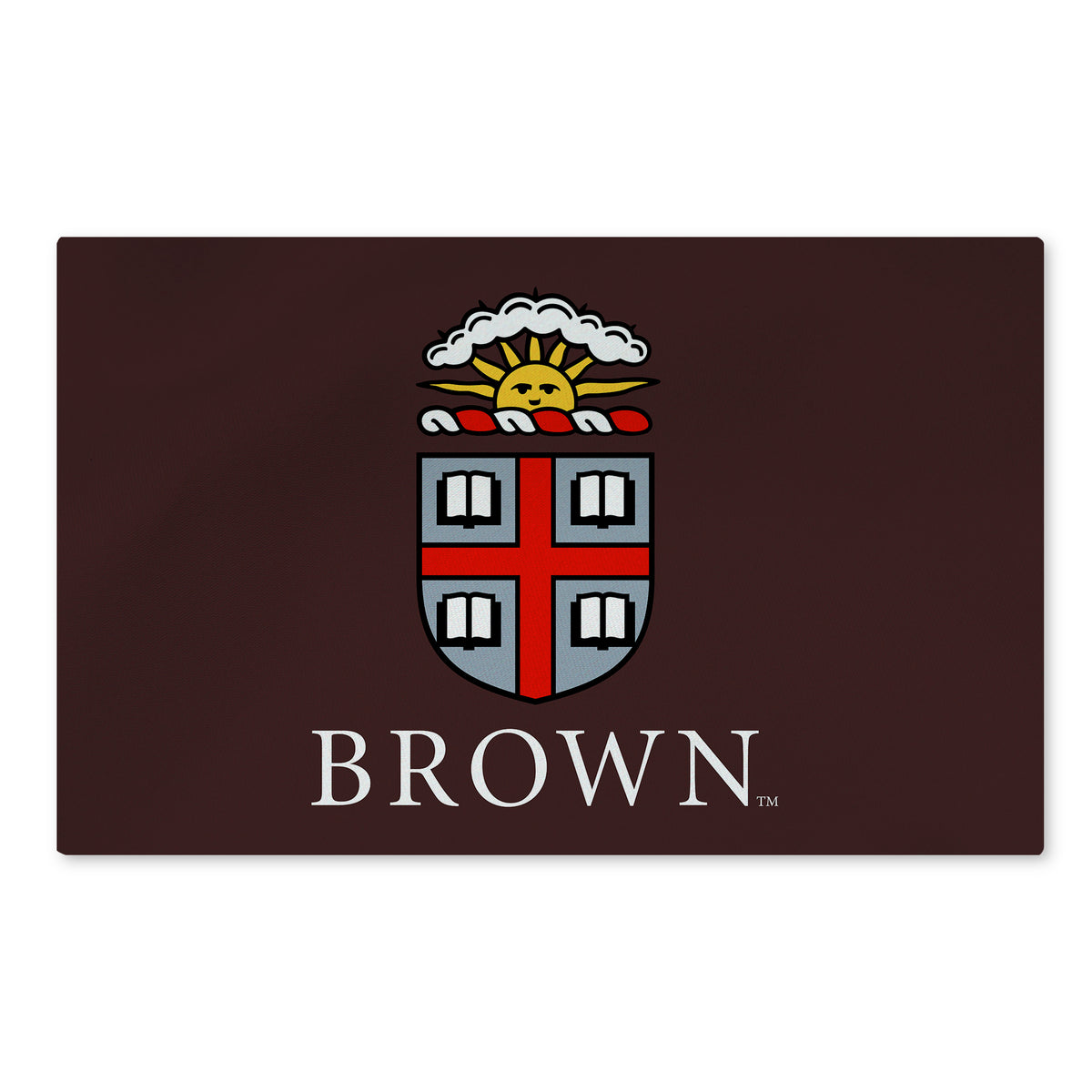 NCAA Brown Bears Logo Washable Rug 20x32 inches