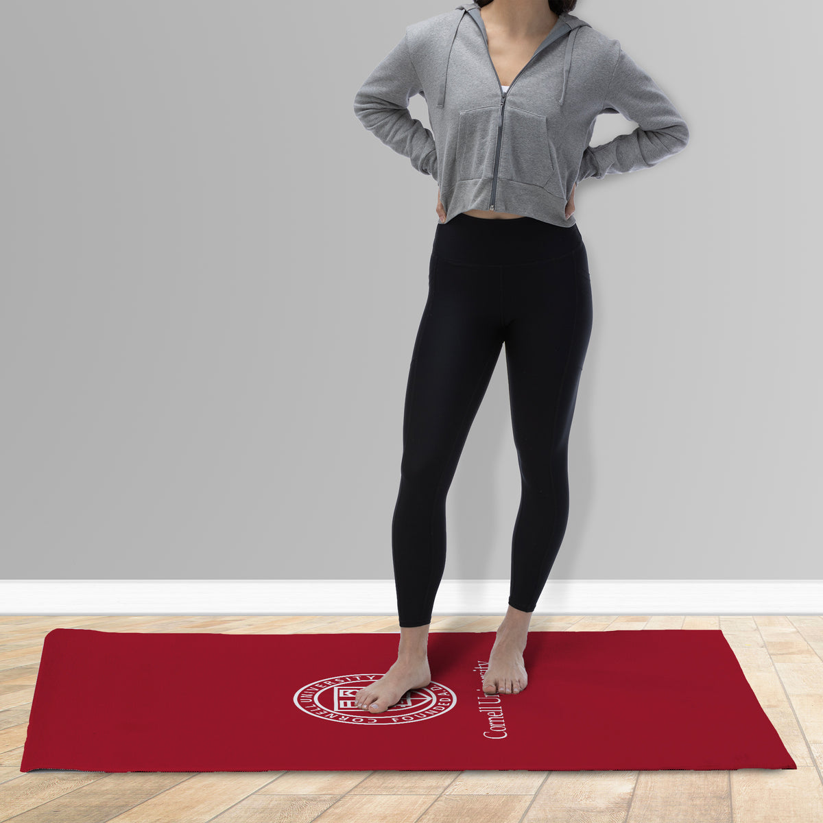 NCAA Cornell Big Red Lock Up Washable Rug 36x62 inches