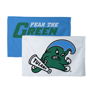 Tulane Green Wave NCAA Fear the Wave Fan Towel 2 Pack 16×25 Inches