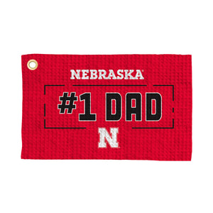 Nebraska Cornhuskers #1 Dad Waffle Golf Towel