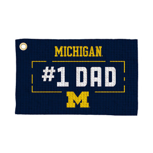 Michigan Wolverines #1 Dad Waffle Golf Towel