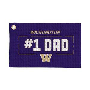 Washington Huskies #1 Dad Waffle Golf Towel