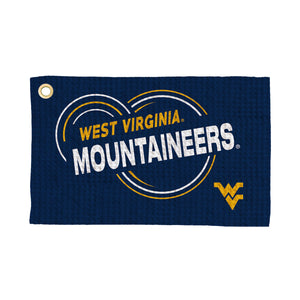 West Virginia Mountaineers NCAA Droplets Waffle Fan Towel 16x25 inches