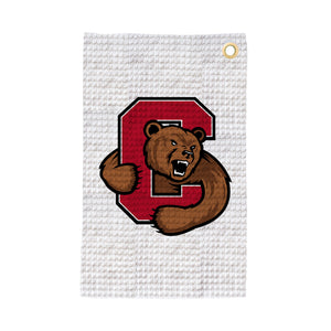 NCAA Cornell Big Red Angry Bear Waffle Printed Fan Towel 16x25 inches