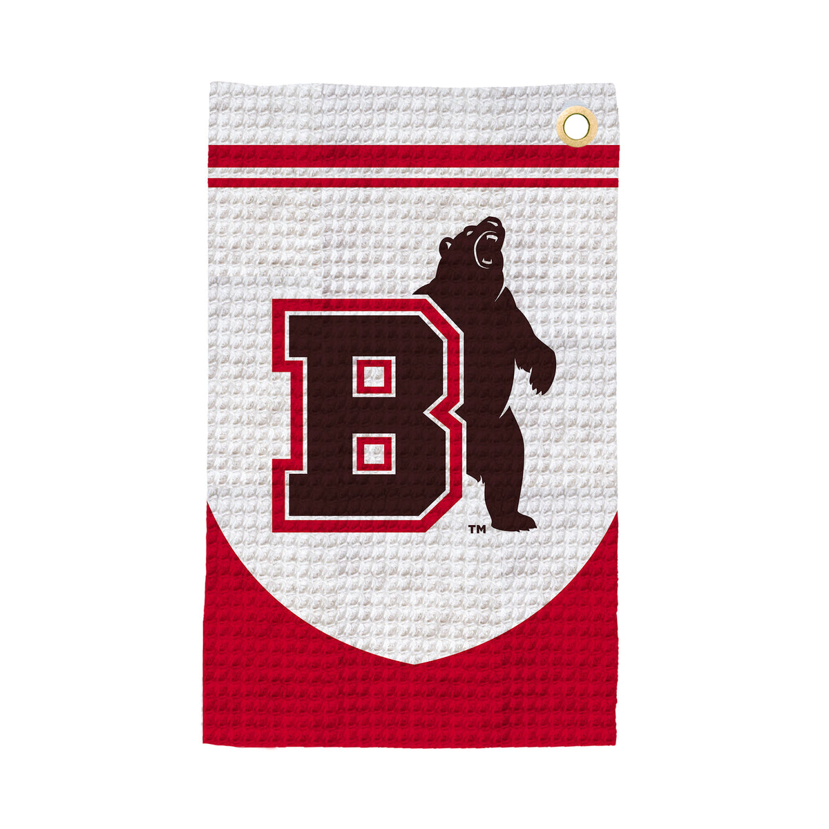 NCAA Brown Bears B Bear B Waffle Printed Fan Towel 16x25 inches