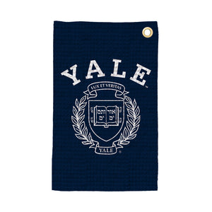 NCAA Yale Bulldogs Lock Up Waffle Printed Fan Towel 16x25 inches