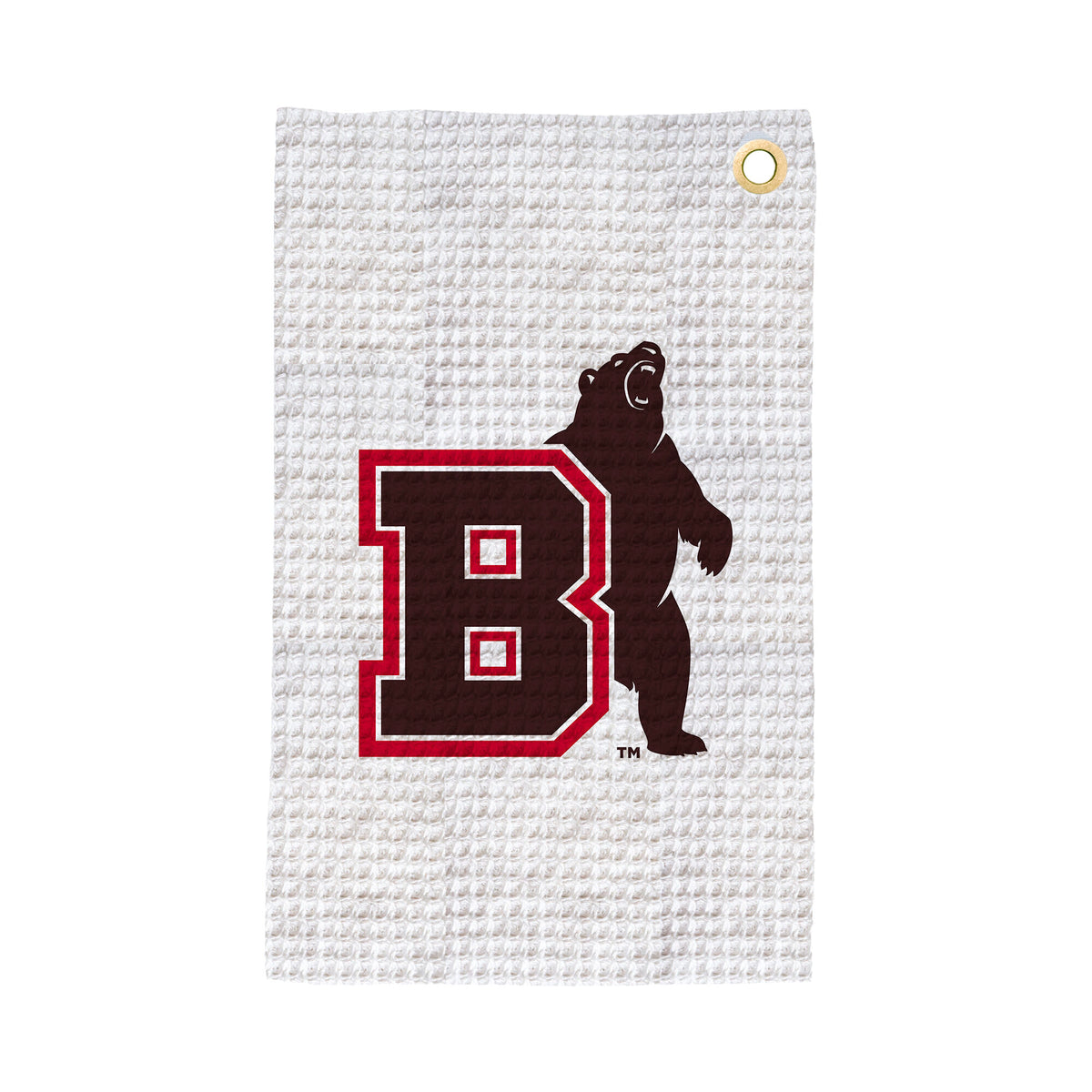 NCAA Brown Bears B Bear Waffle Printed Fan Towel 16x25 inches