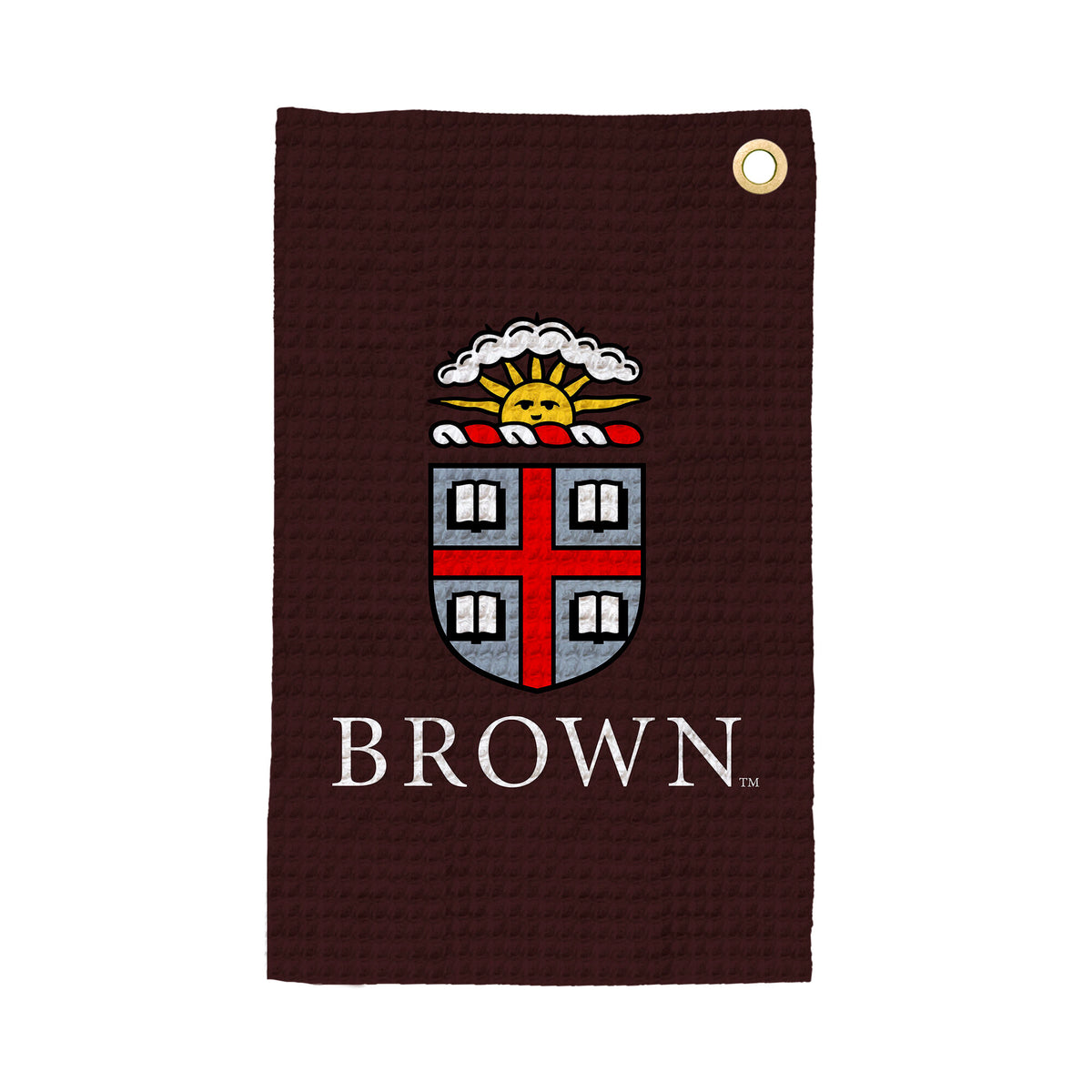 NCAA Brown Bears Logo Waffle Printed Fan Towel 16x25 inches