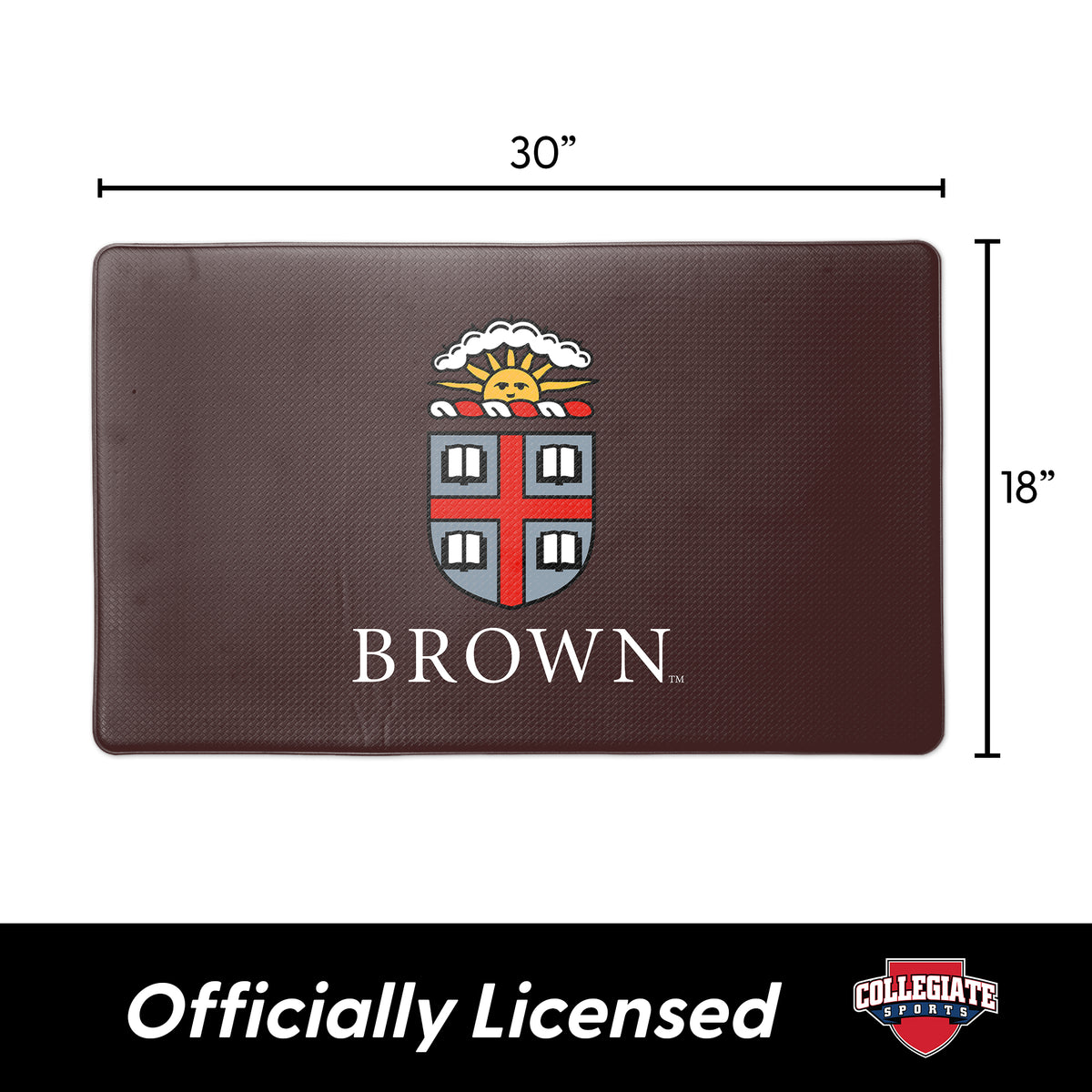 NCAA Brown Bears Logo Embossed Floor Mat 18x30 inches