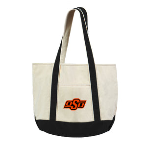 NCAA Oklahoma State Cowboys Canvas Tote with Black Straps