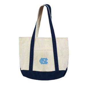University of North Carolina NCAA Canvas Tote with Colored Strap