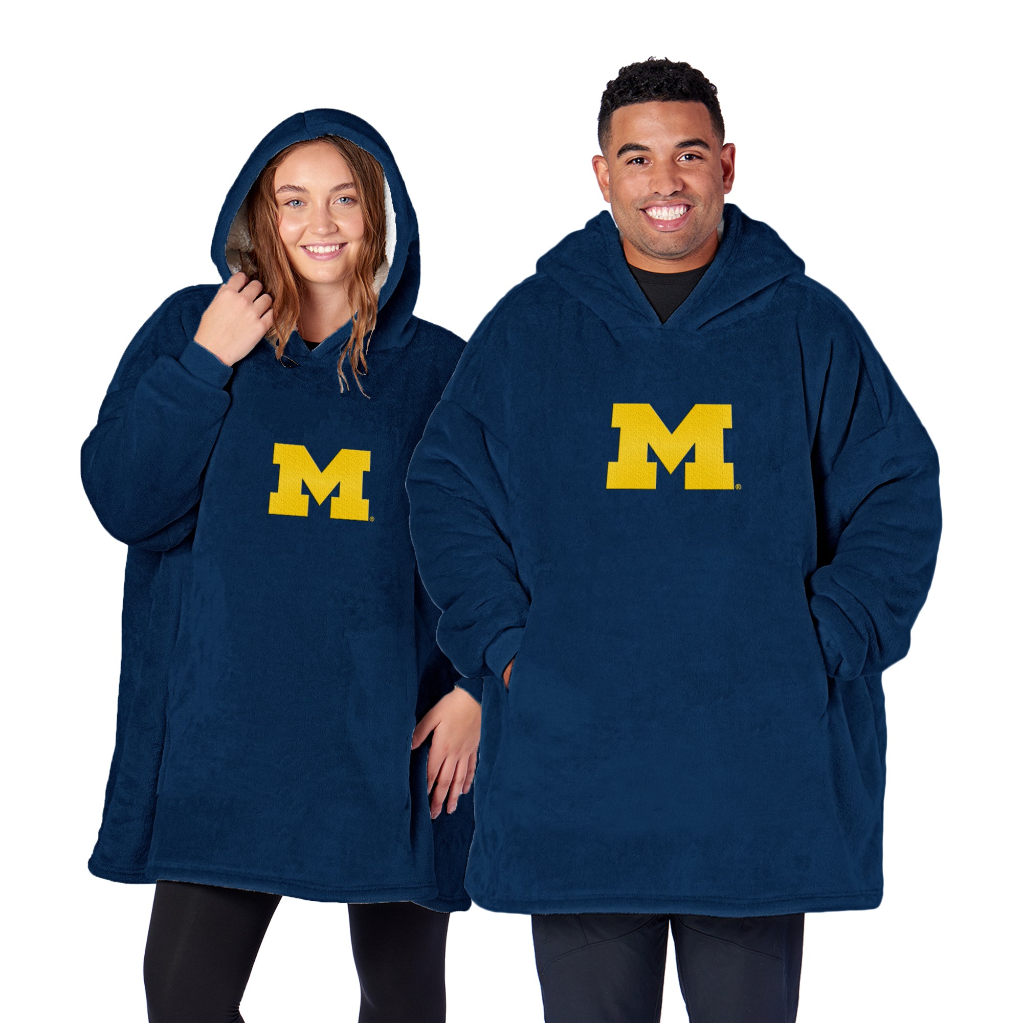Michigan Wolverines Silk Touch Hoodler Navy