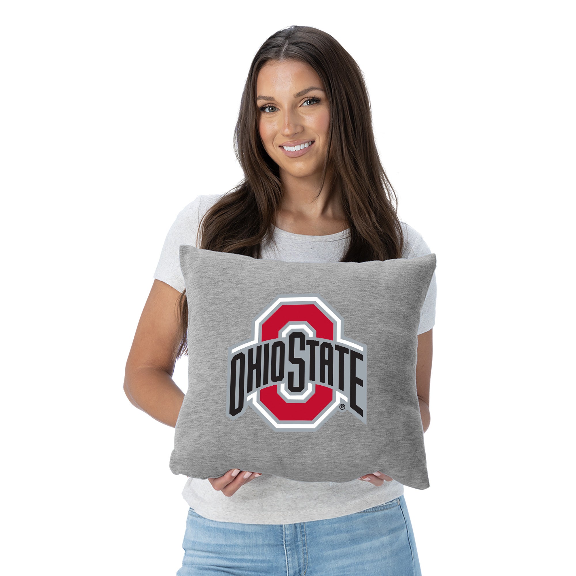 Ohio State Buckeyes NCAA Logo Sweatshirt Pillow 16 Inches