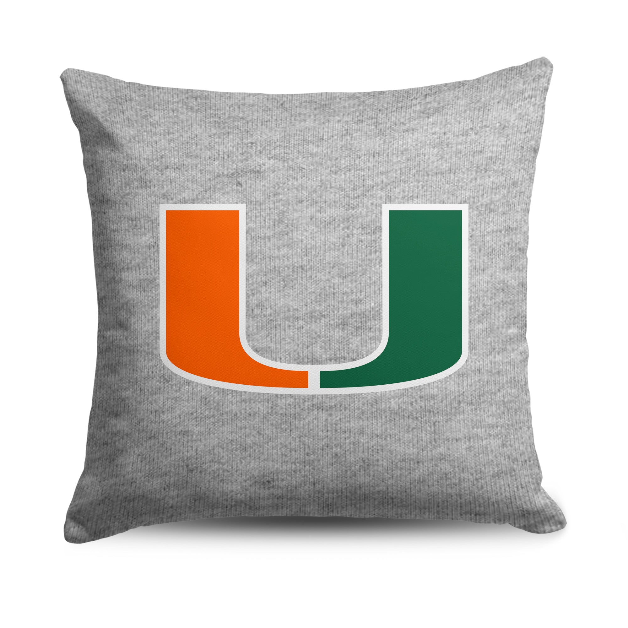 Miami Hurricanes NCAA Logo Sweatshirt Pillow 16 Inches