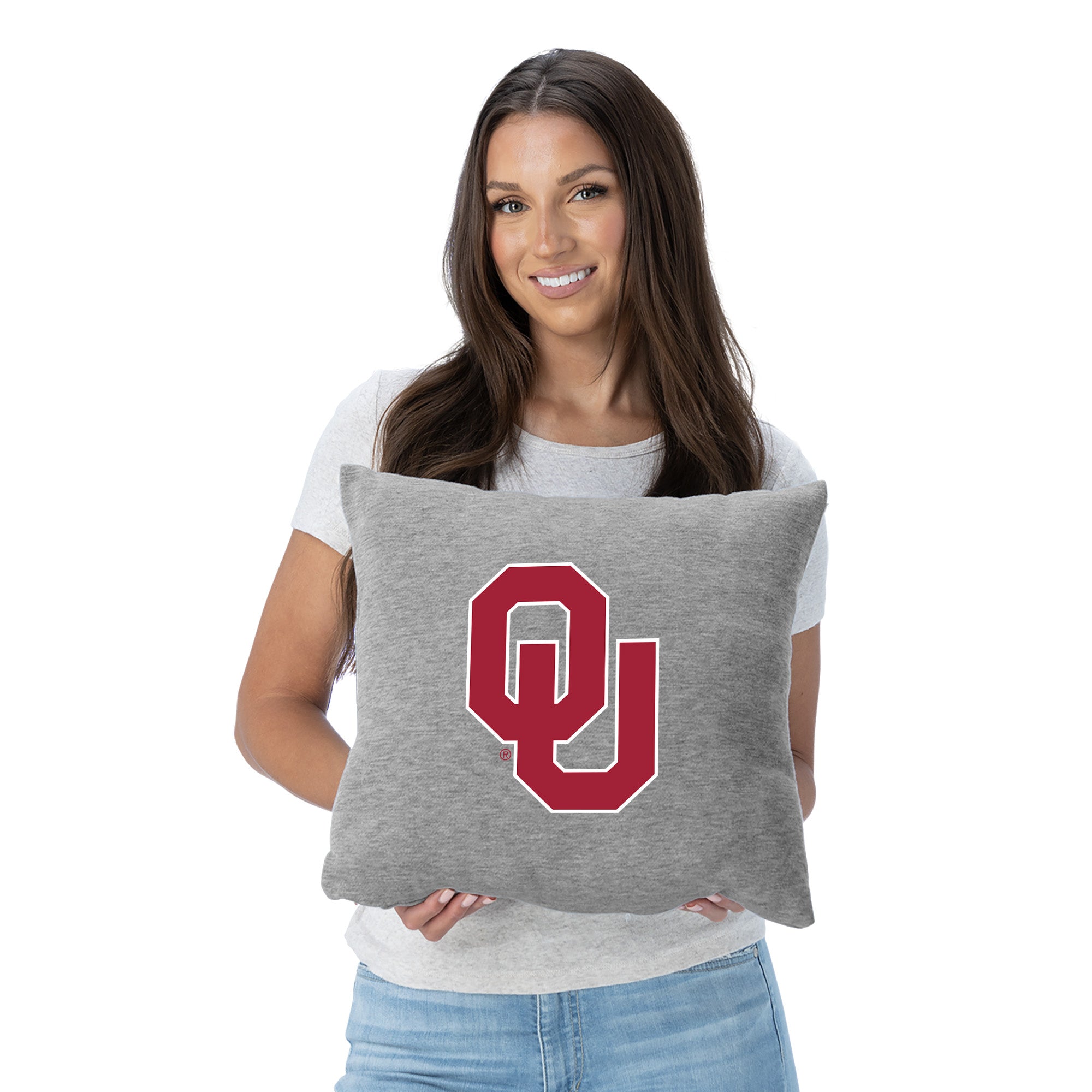 Oklahoma Sooners NCAA Logo Sweatshirt Pillow 16 Inches