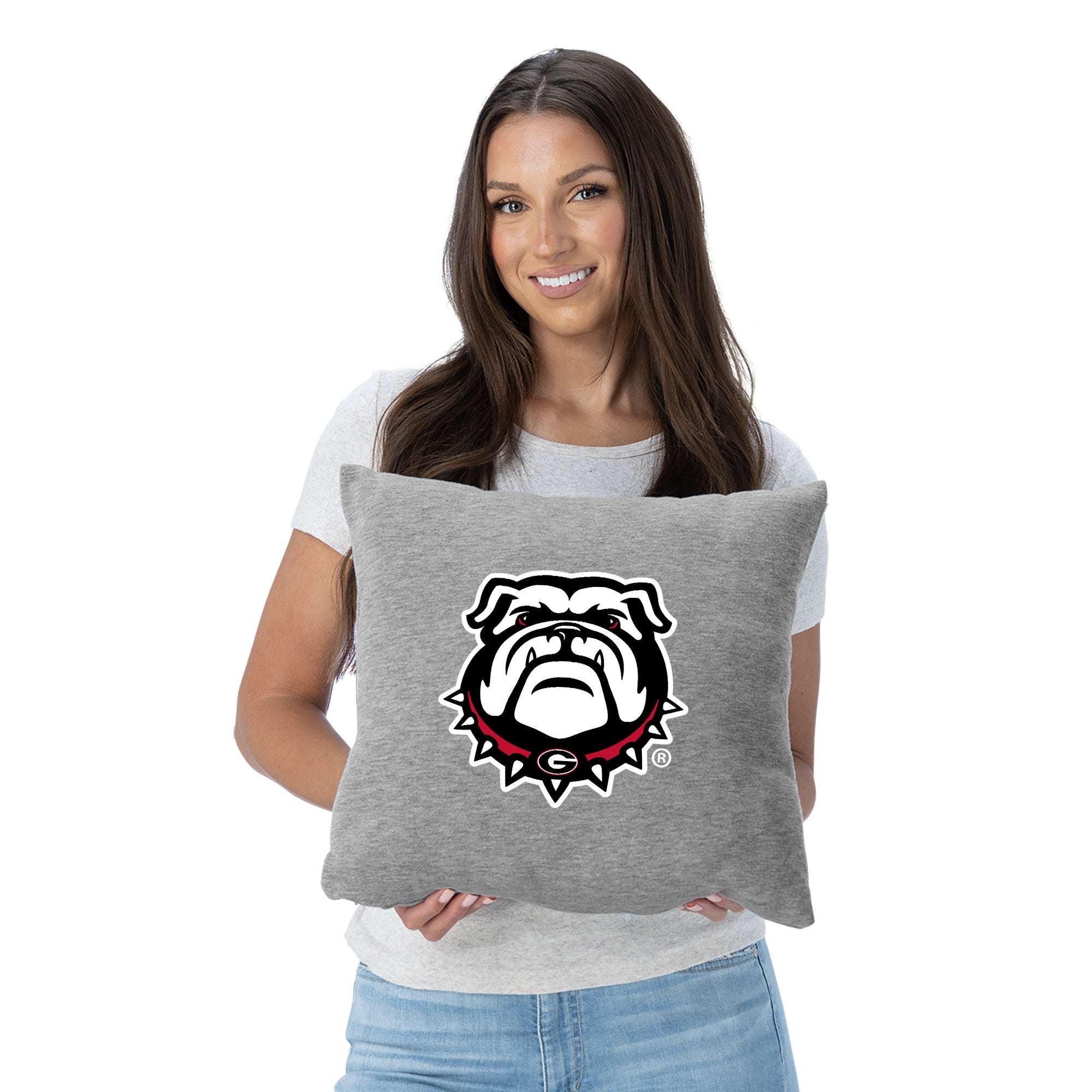 Georgia Bulldogs NCAA Logo Sweatshirt Pillow 16 Inches