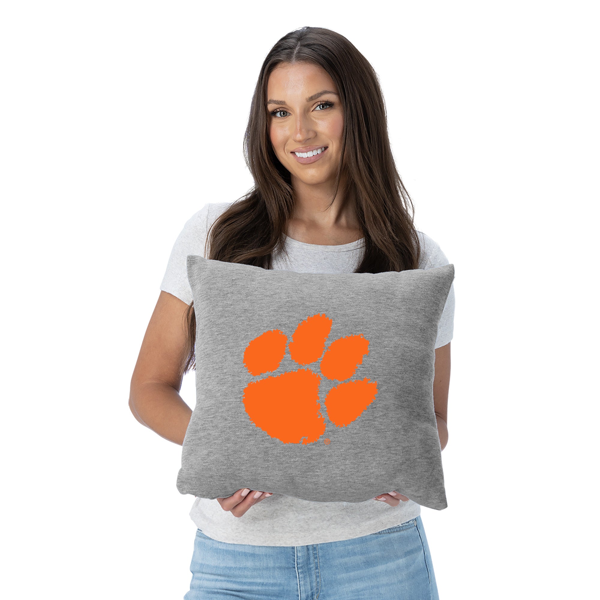 Clemson Tigers NCAA Logo Sweatshirt Pillow 16 Inches