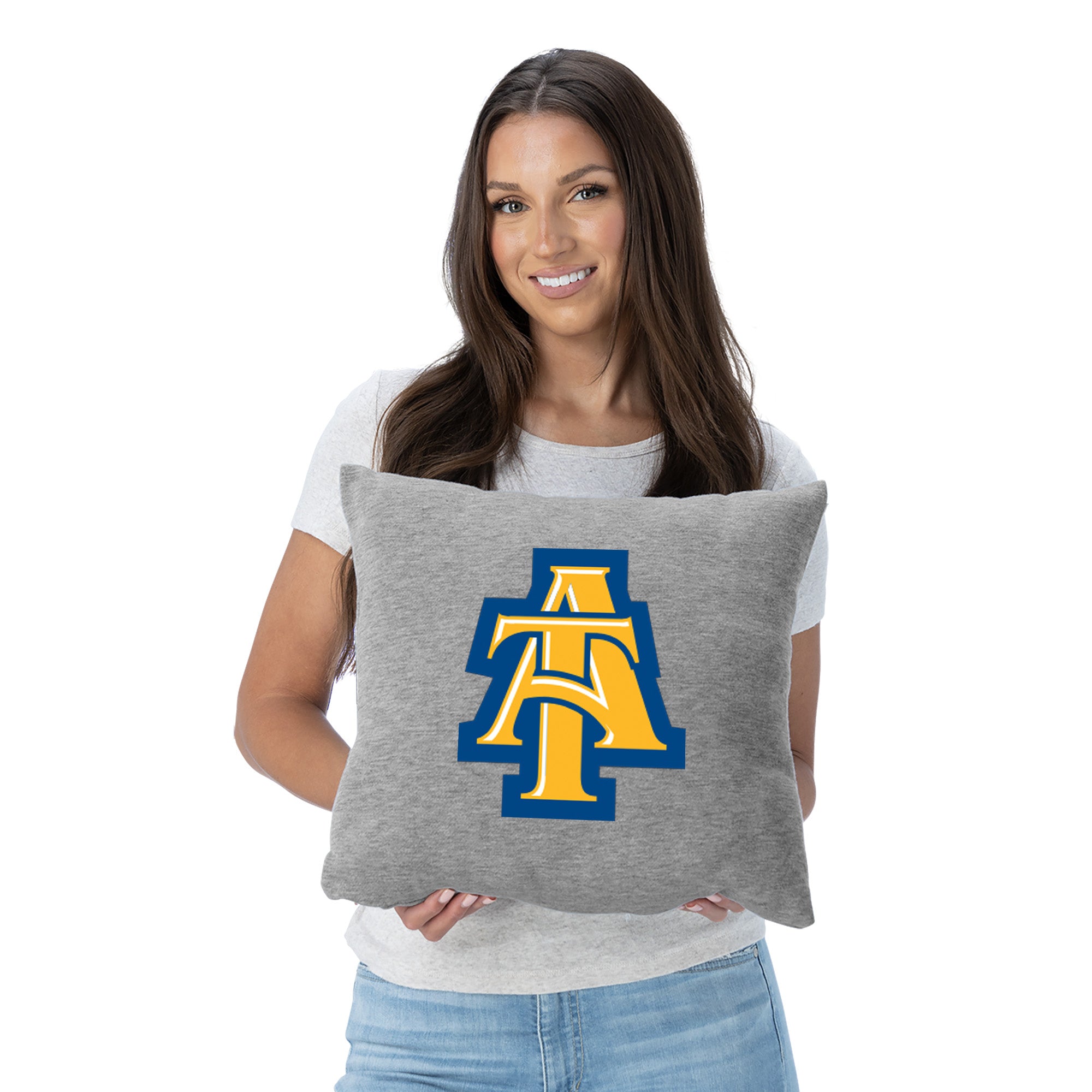 North Carolina A&T Aggies NCAA Logo Sweatshirt Pillow 16 Inches