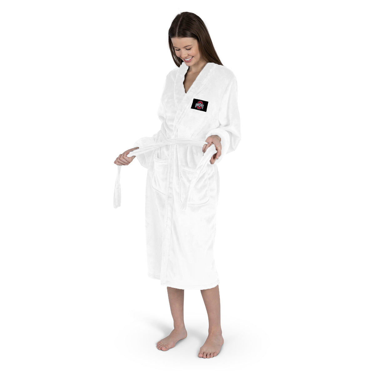 Ohio State Robe Ohio State Buckeyes NCAA White Out Silk Touch Robe Small/Medium