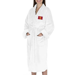 USC Trojans NCAA White Out Silk Touch Robe Small/Medium