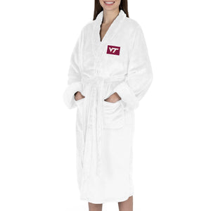 Virginia Tech Hokies NCAA White Out Silk Touch Robe Small/Medium