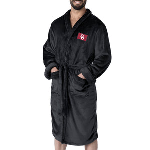 Oklahoma Sooners NCAA Snipe Black L/XL Robe 26x47 Inches