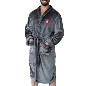 Washington State Cougars NCAA Snipe Charcoal L/XL Robe 26x47 Inches