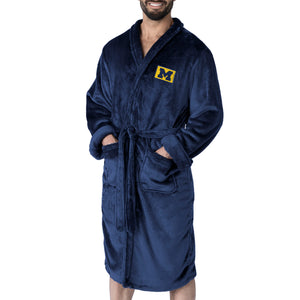 Michigan Wolverines NCAA Snipe Navy L/XL Silk Touch Robe 26x47 Inches