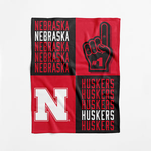 NCAA Nebraska Cornhuskers Domino Swaddle Blanket 40x50 inches