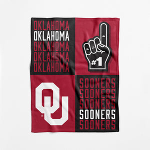 Oklahoma Sooners NCAA Domino Swaddle Blanket 40x50 inches