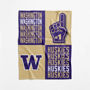 NCAA Washington Huskies Domino Swaddle Blanket 40x50 inches