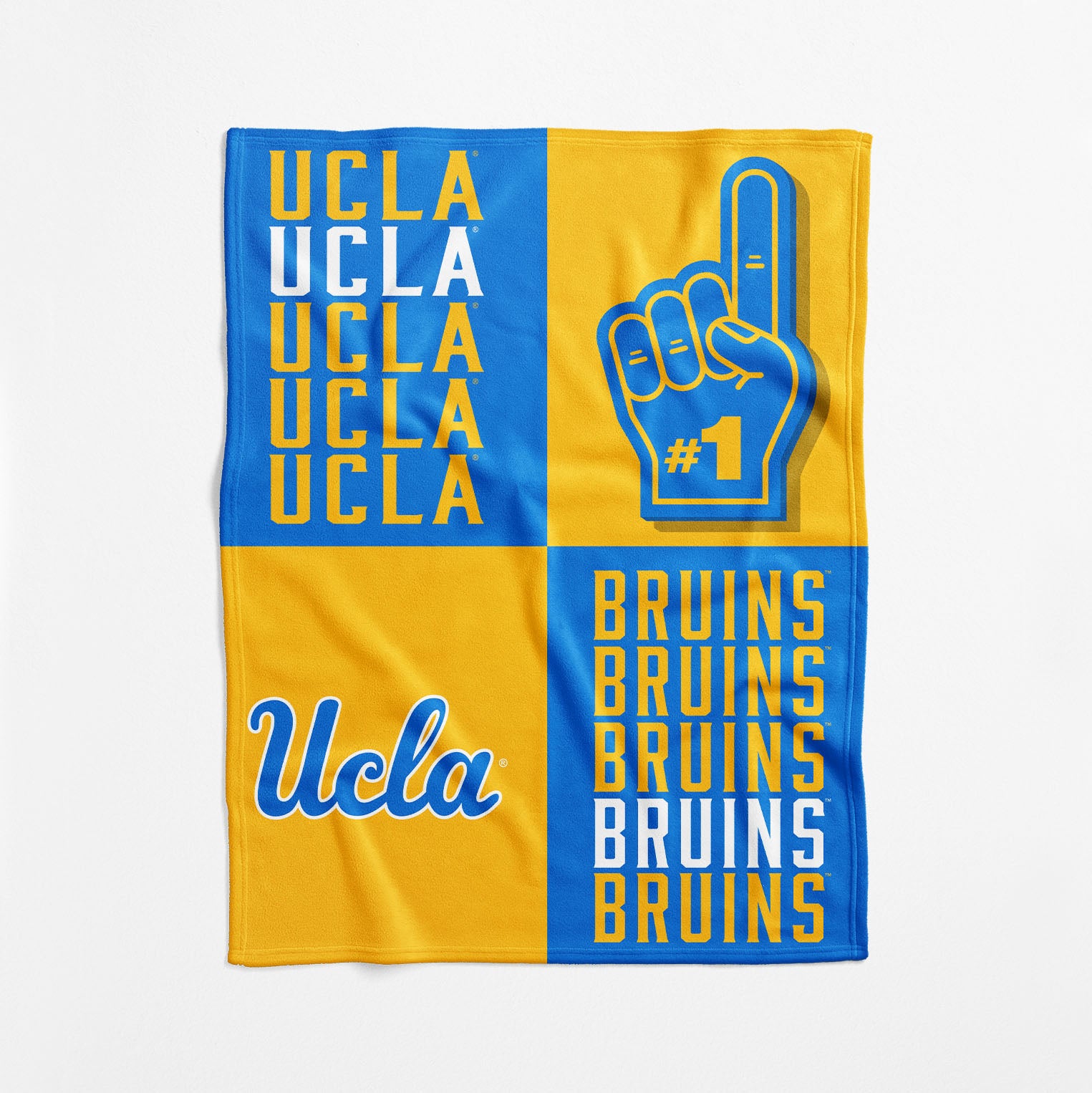 NCAA UCLA Bruins Domino Swaddle Blanket 40x50 inches