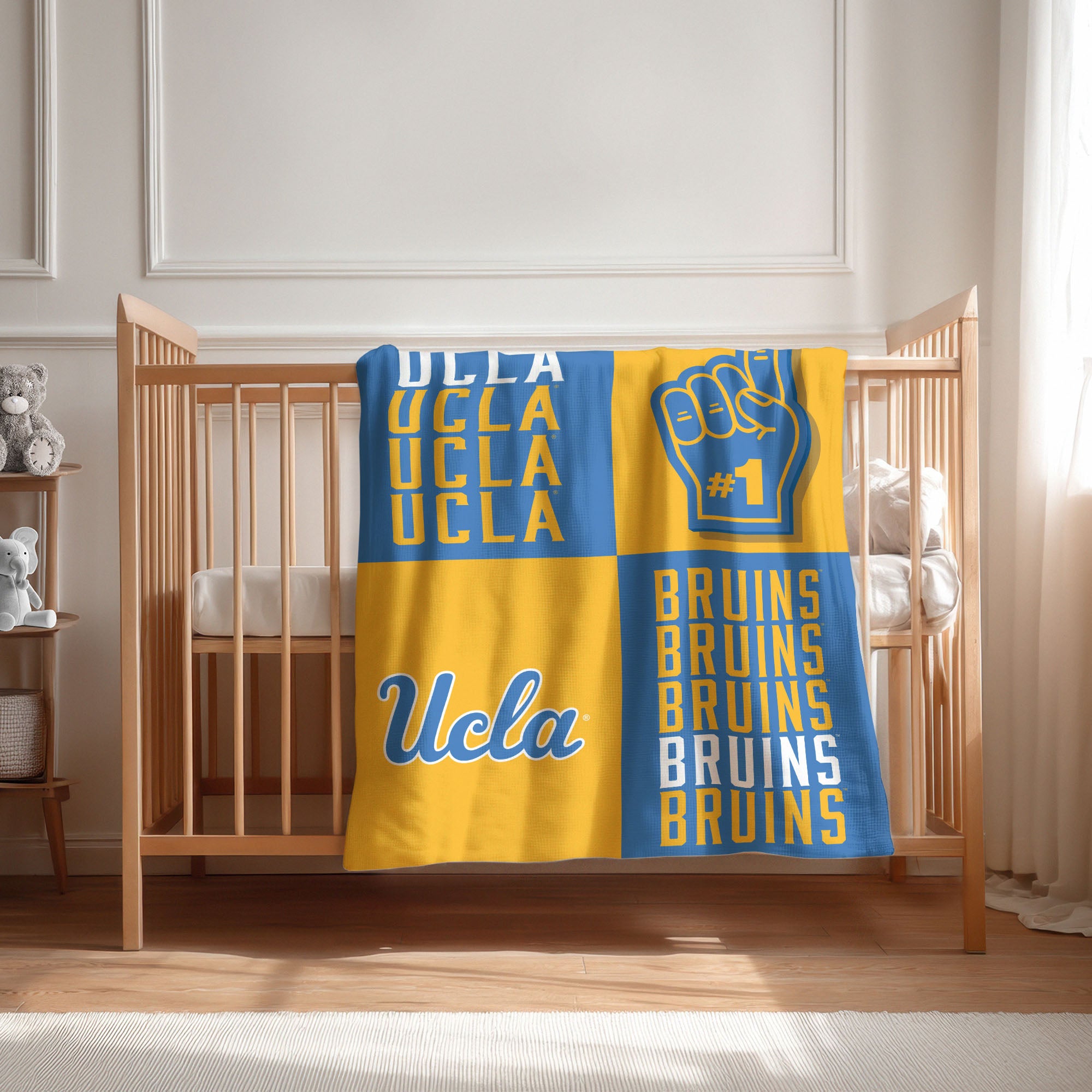 NCAA UCLA Bruins Domino Swaddle Blanket 40x50 inches