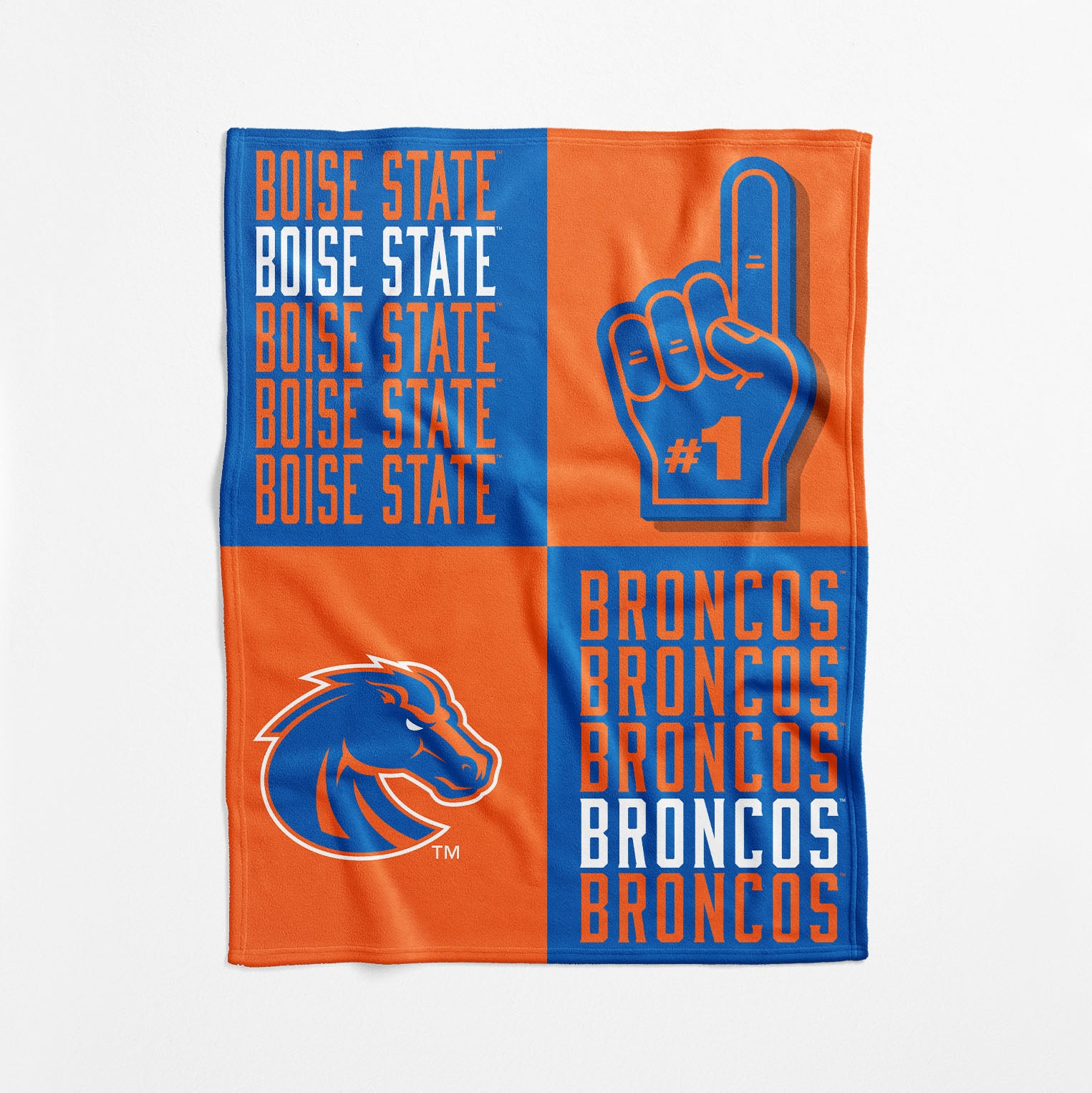 NCAA Boise State Broncos Domino Swaddle Blanket 40x50 inches