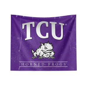 TCU Horned Frogs NCAA Textured Printed Wall Hanging 34x40 inches