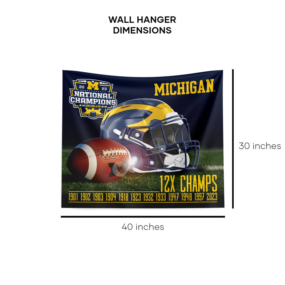 NCAA 2023 FBC Training Michigan Printed Wall Hanging NCAA 2023 FBC Training Michigan Printed Wall Hanging
