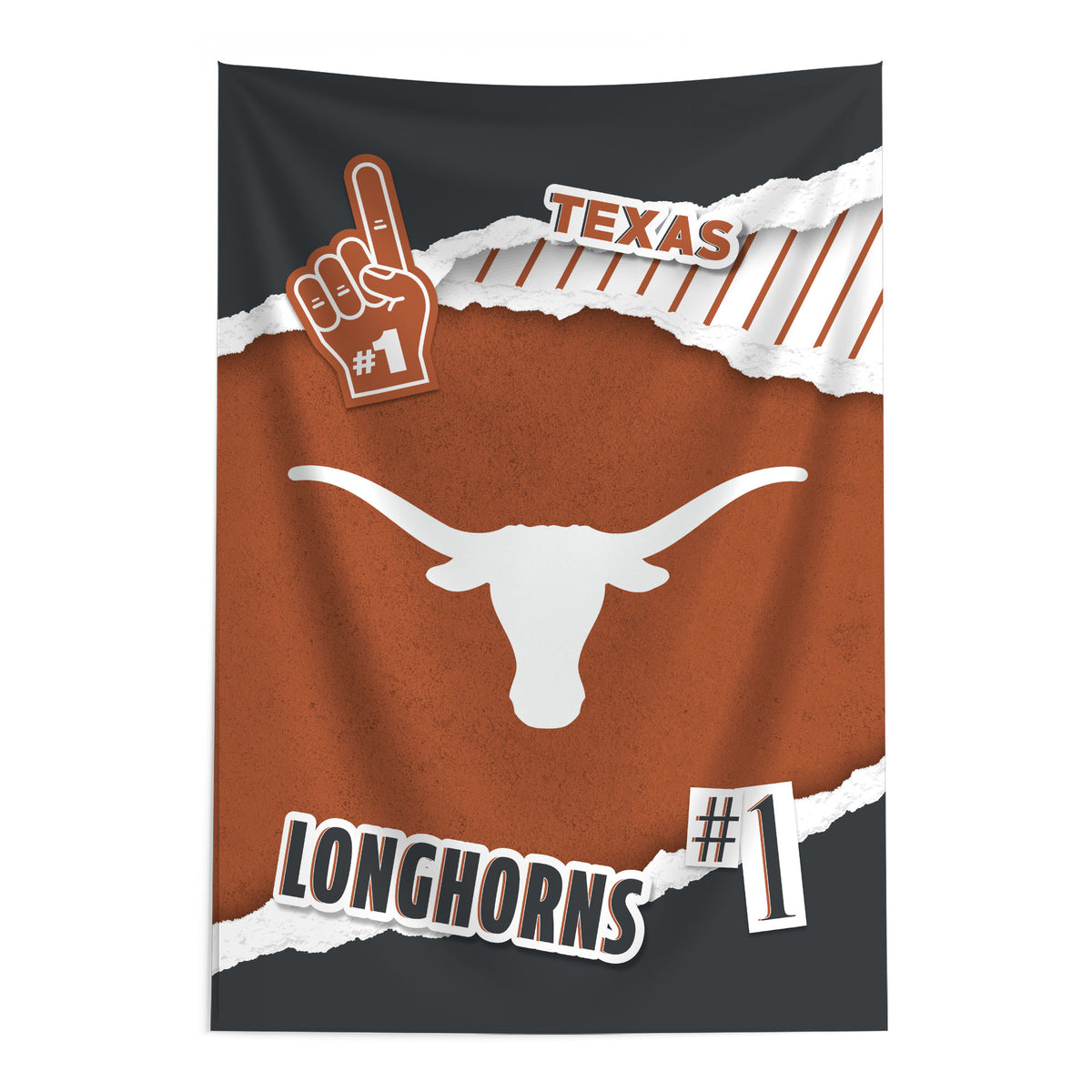 NCAA Texas Longhorns Scrapbook Wall Hanging 24x36 inches