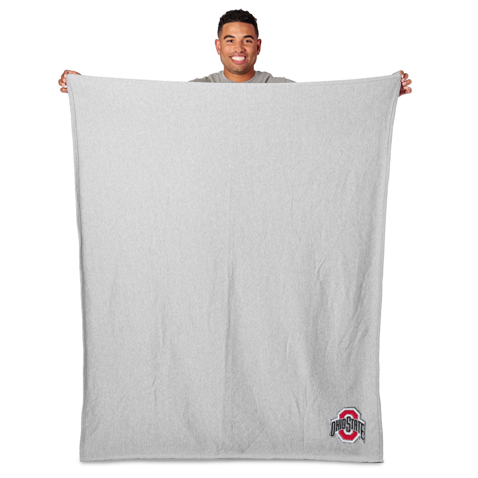 Ohio State Buckeyes NCAA Logo Sweatshirt Throw Blanket 50x60 Inches