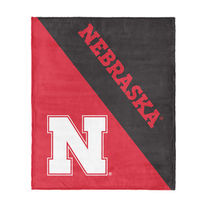 NCAA Nebraska Cornhuskers Halftone Silk Touch Throw Blanket 46x60 inches