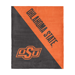 NCAA Oklahoma State Cowboys Halftone Silk Touch Throw Blanket 46x60 inches