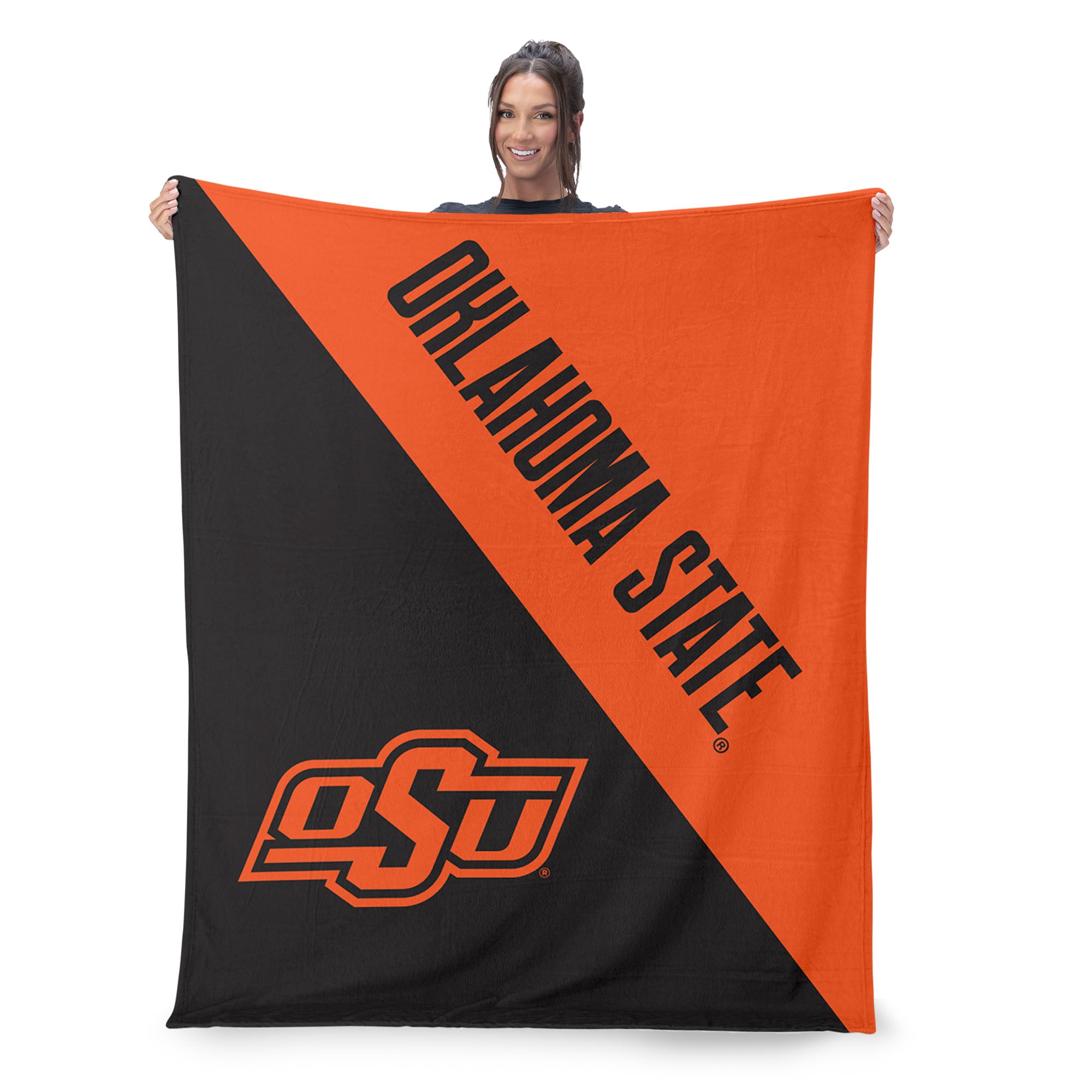 NCAA Oklahoma State Cowboys Halftone Silk Touch Throw Blanket 46x60 inches