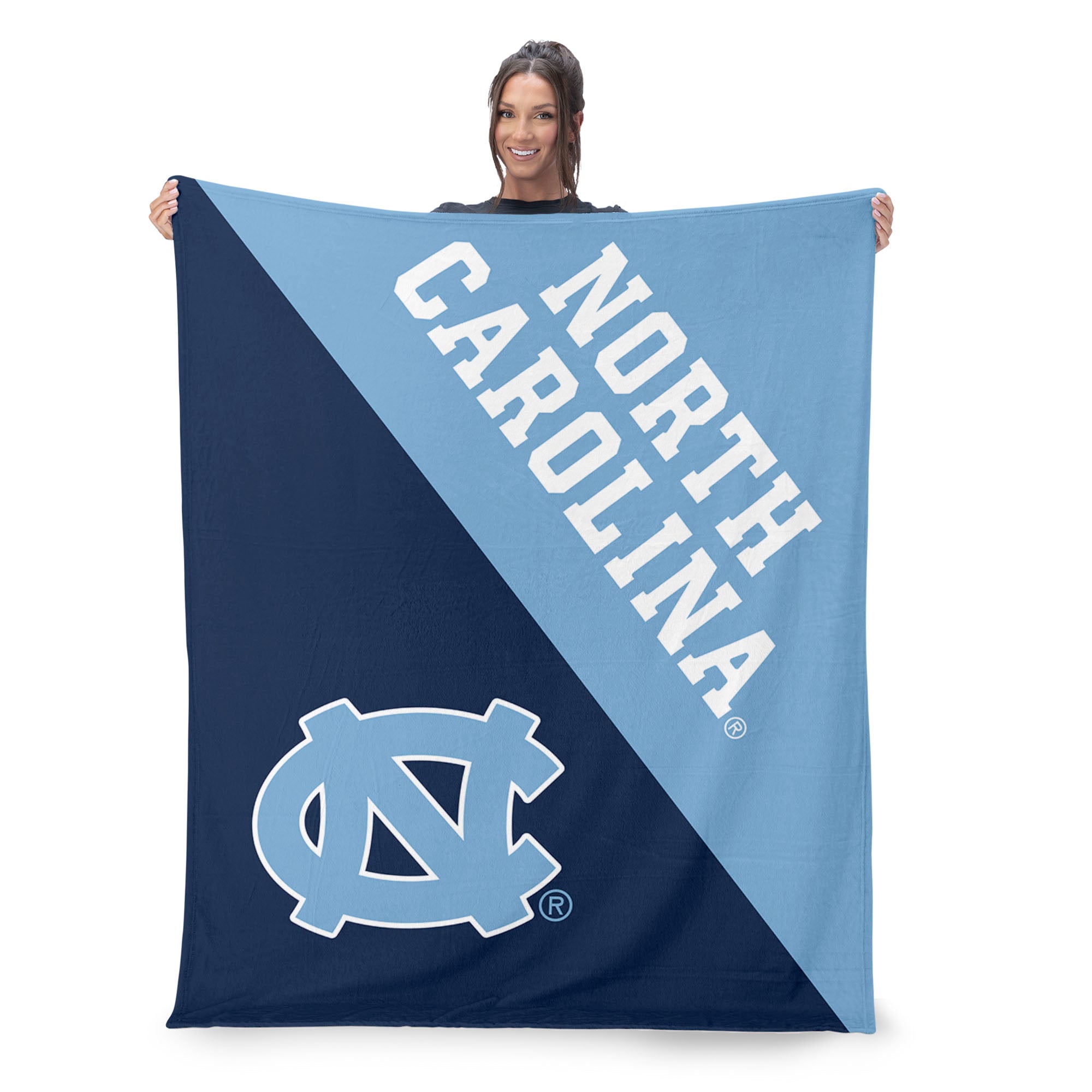 NCAA North Carolina Tar Heels Halftone Silk Touch Throw Blanket 46x60 inches