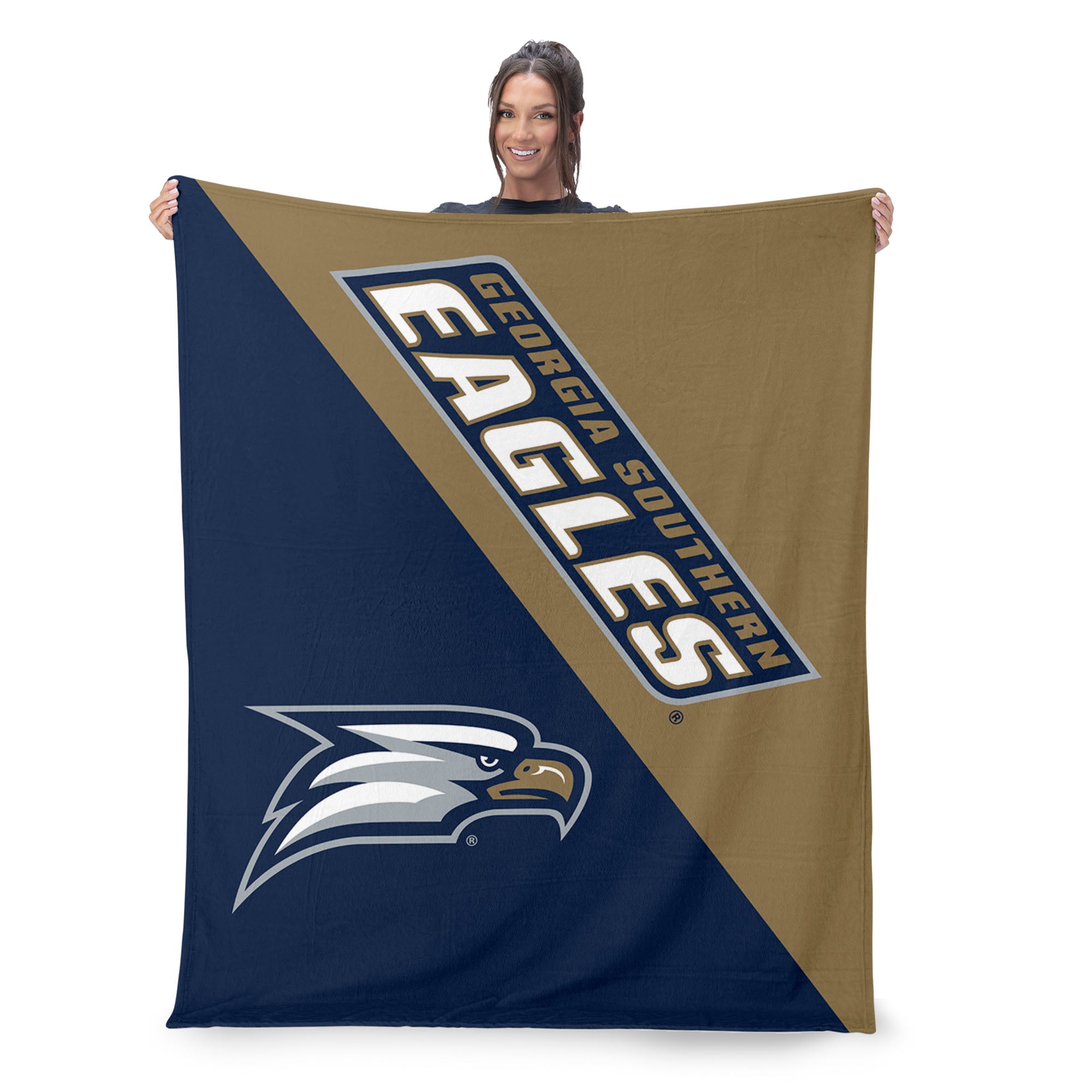 NCAA GSU Eagles Halftone Silk Touch Throw Blanket 46x60 inches