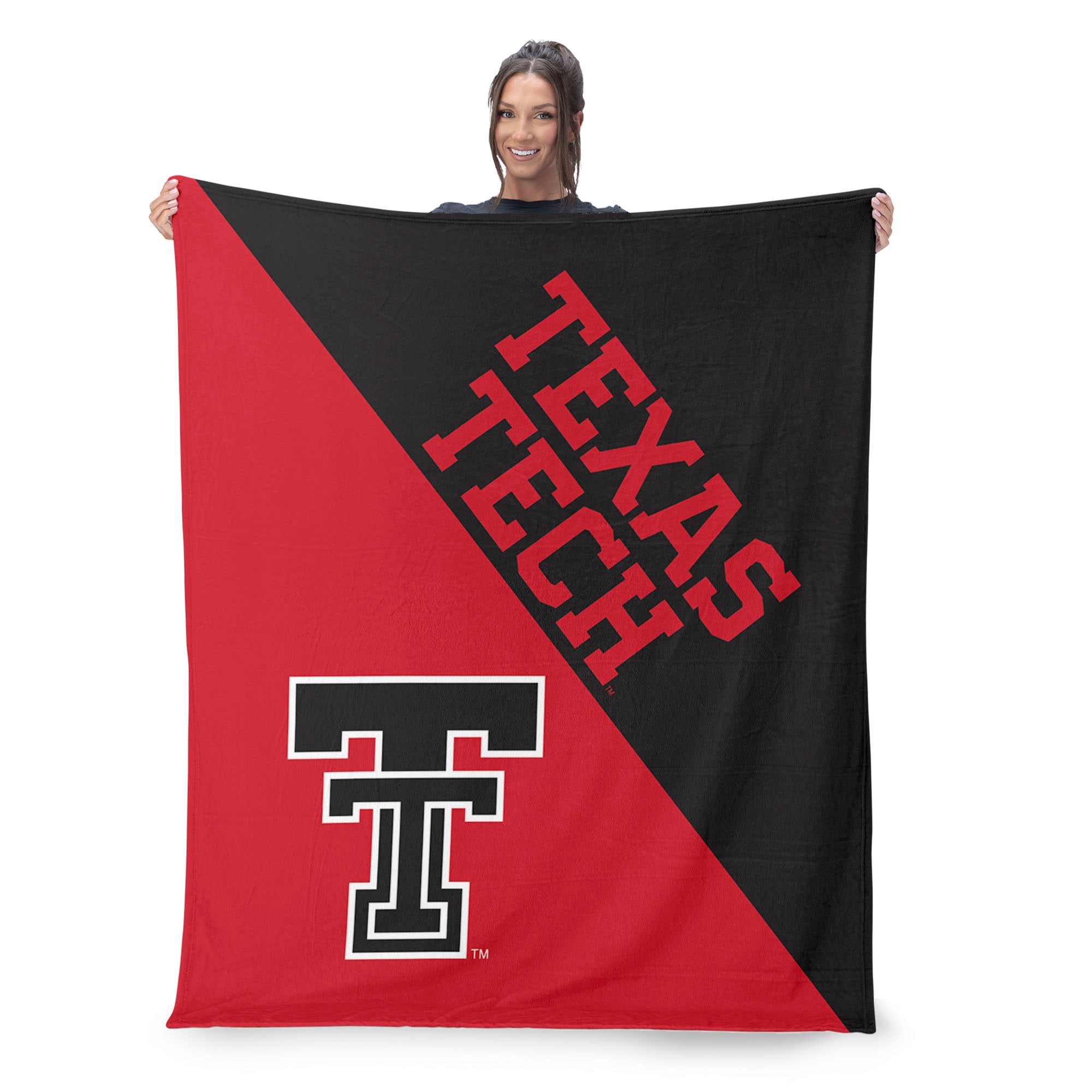 NCAA Texas Tech Red Raiders Halftone Silk Touch Throw Blanket 46x60 inches