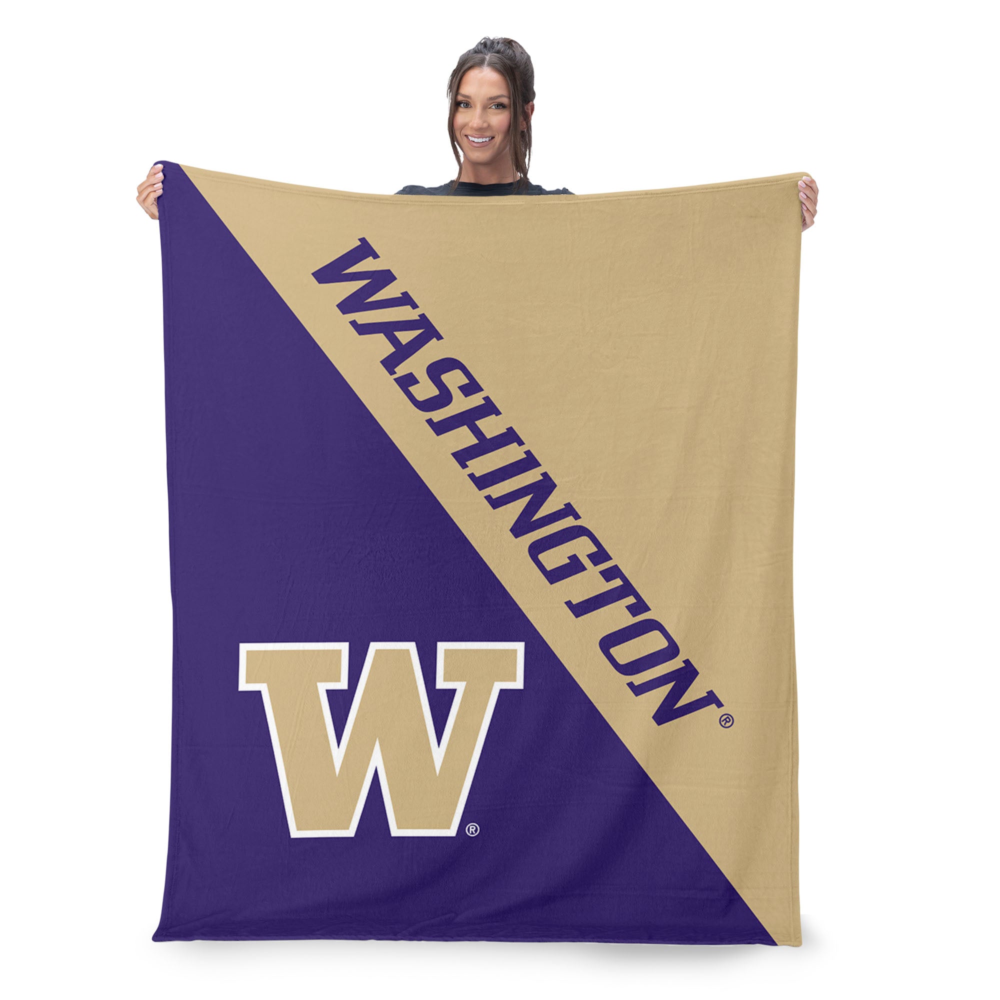 NCAA Washington Huskies Halftone Silk Touch Throw Blanket 46x60 inches